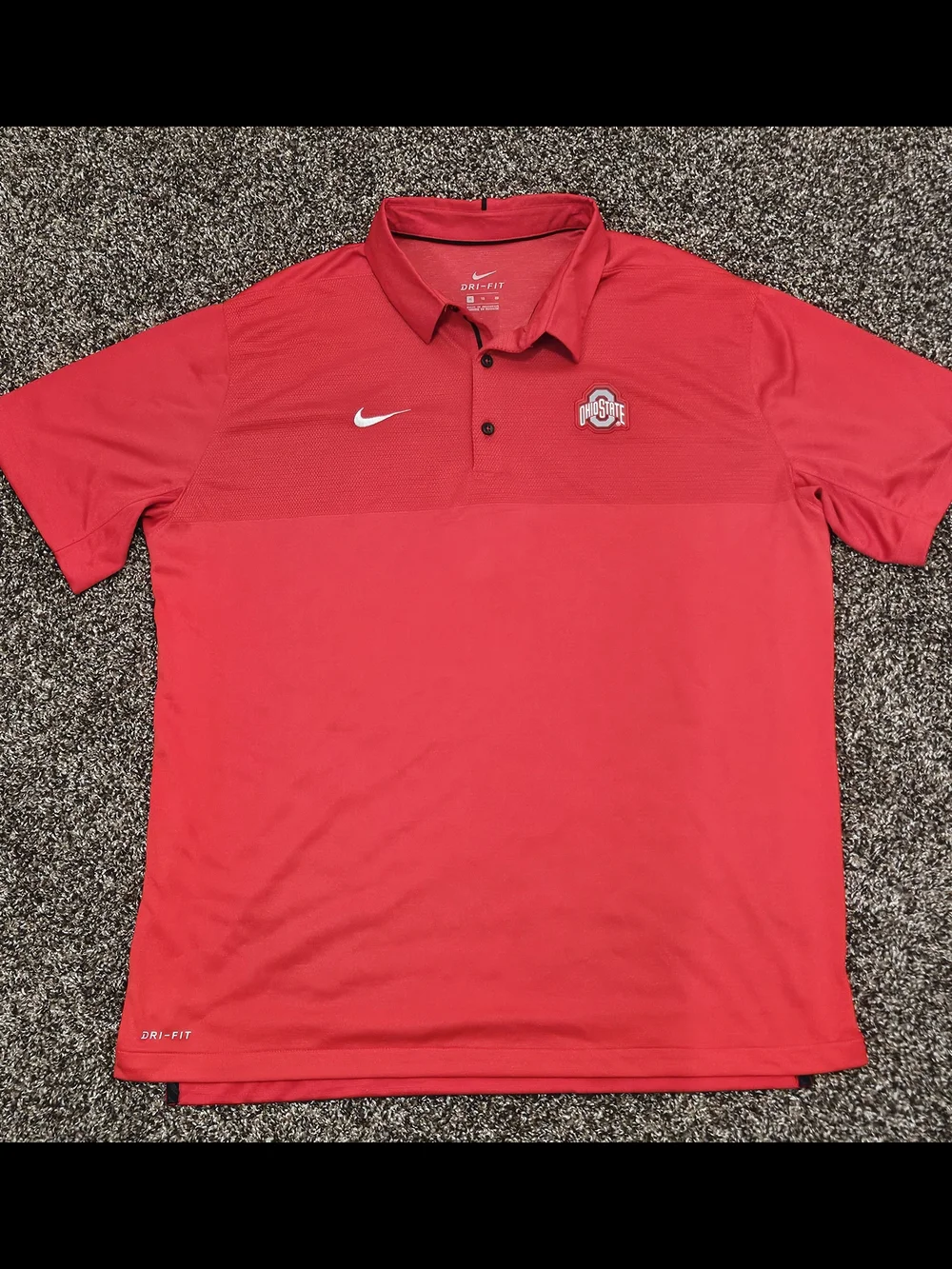 Mens Ohio State Polo Shirt Size XL Nike Dri-FIT
